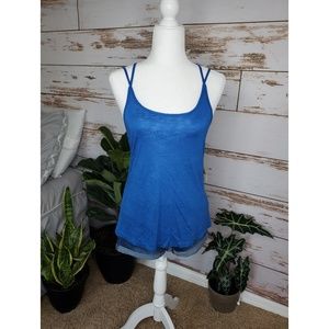 Blue work out tank top